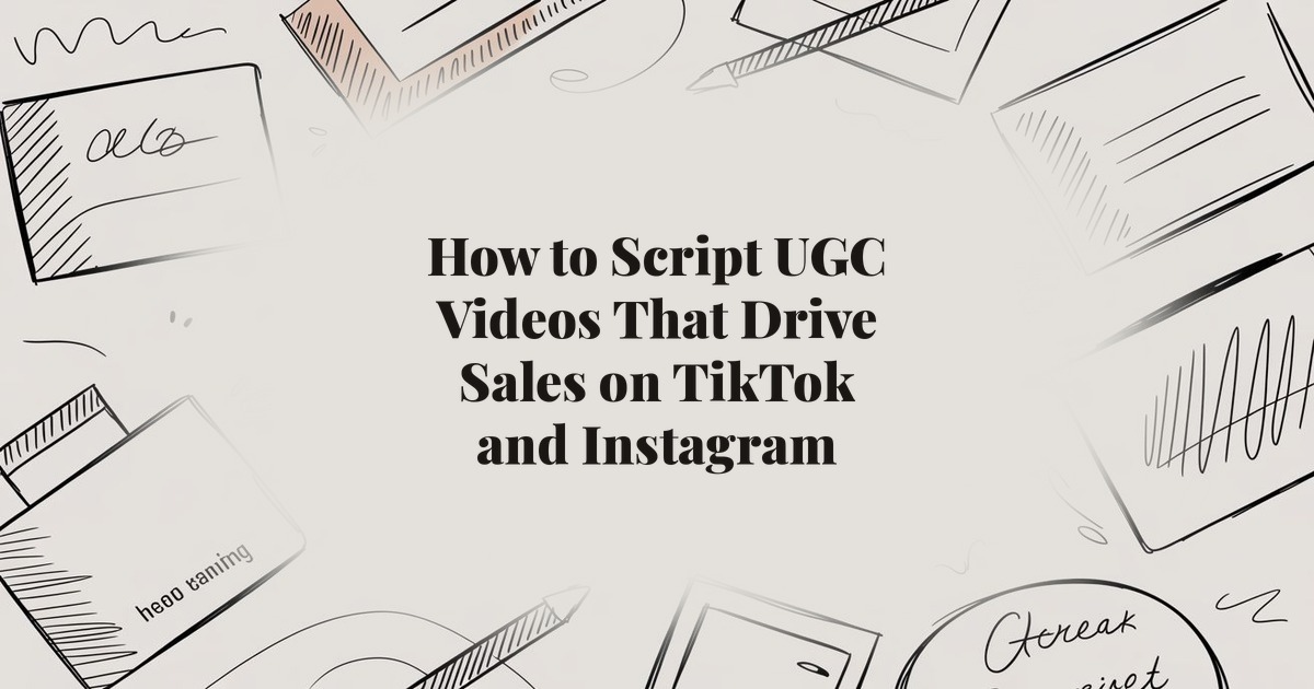 How to Script UGC Videos That Drive Sales on TikTok and Instagram