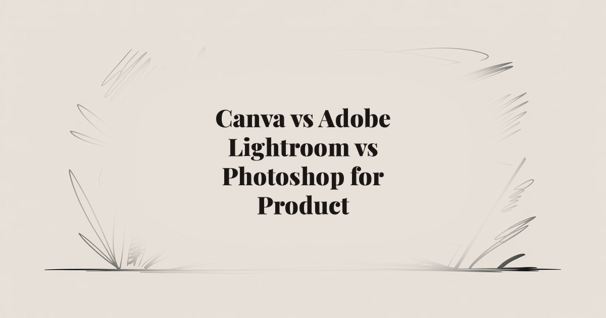 Canva vs Adobe Lightroom vs Photoshop for Product Photography Editing in 2025