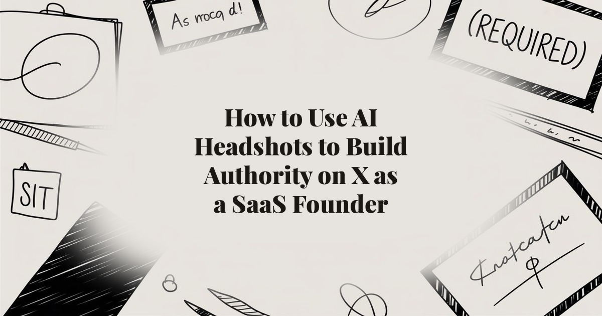 How to Use AI Headshots to Build Authority on X as a SaaS Founder