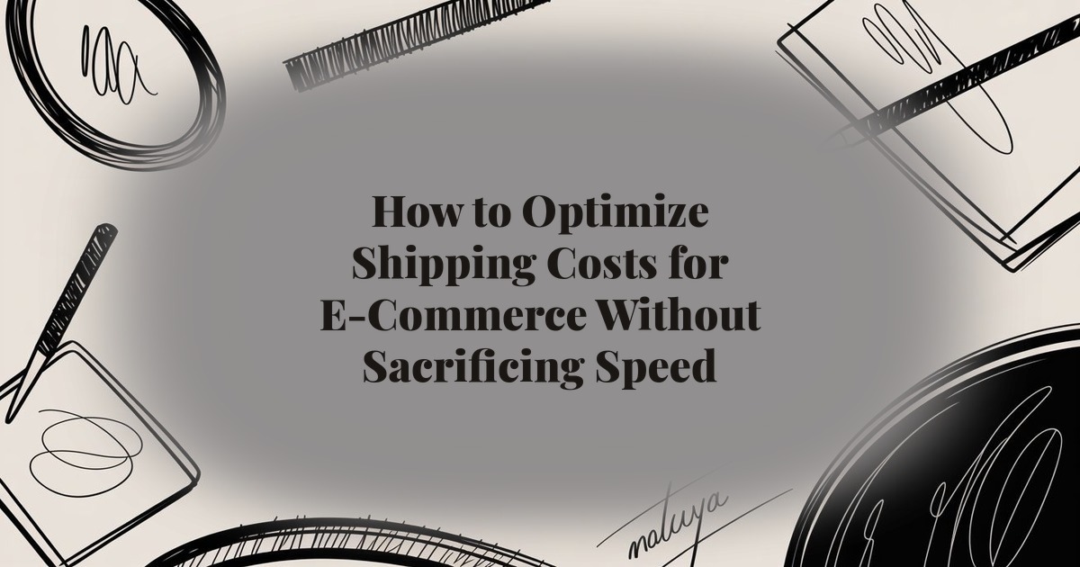 How to Optimize Shipping Costs for E-Commerce Without Sacrificing Speed