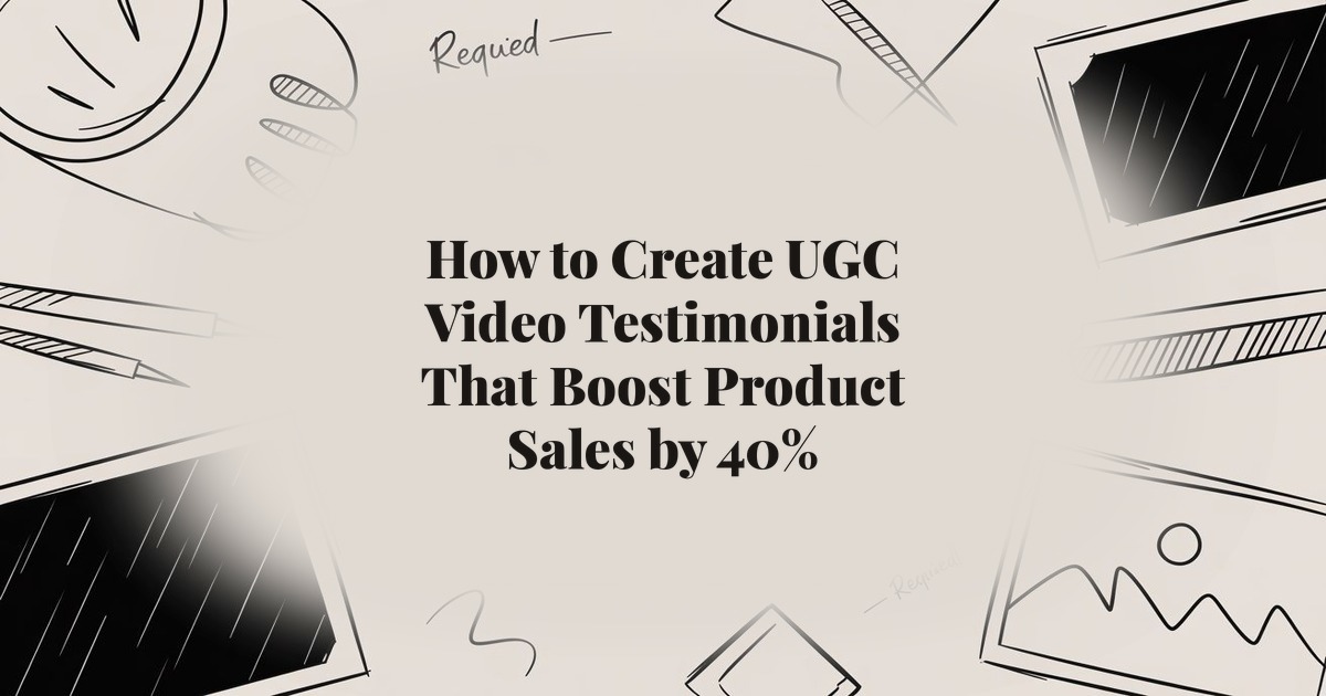 How to Create UGC Video Testimonials That Boost Product Sales by 40%