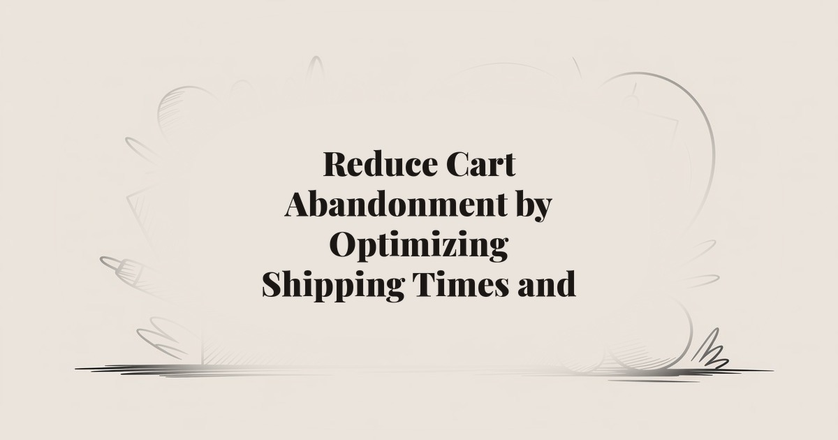 Reduce Cart Abandonment by Optimizing Shipping Times and Costs