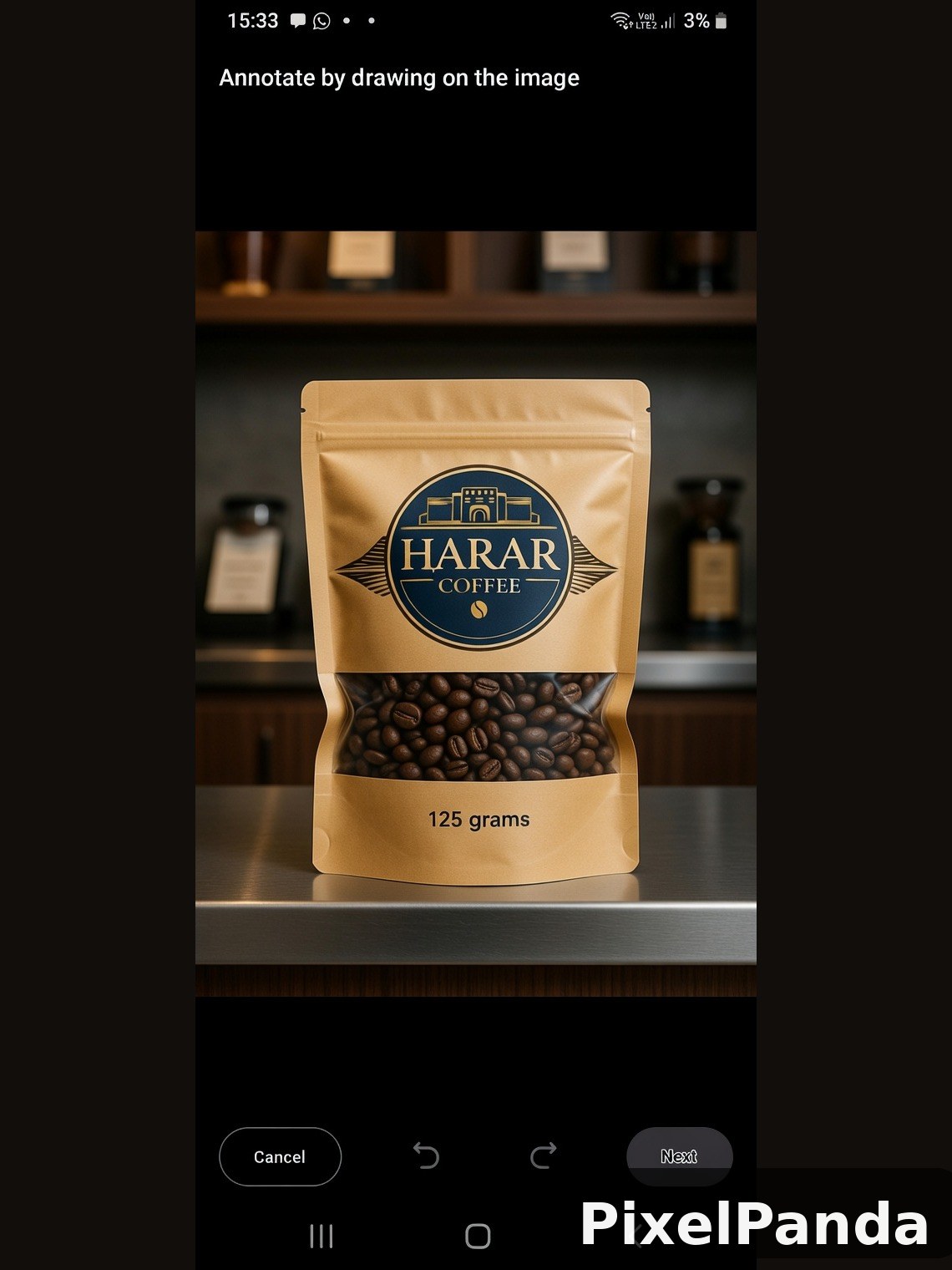 Café Counter Display — Made with PixelPanda