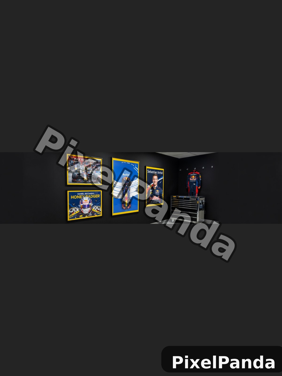 Racing Garage Hero — Made with PixelPanda