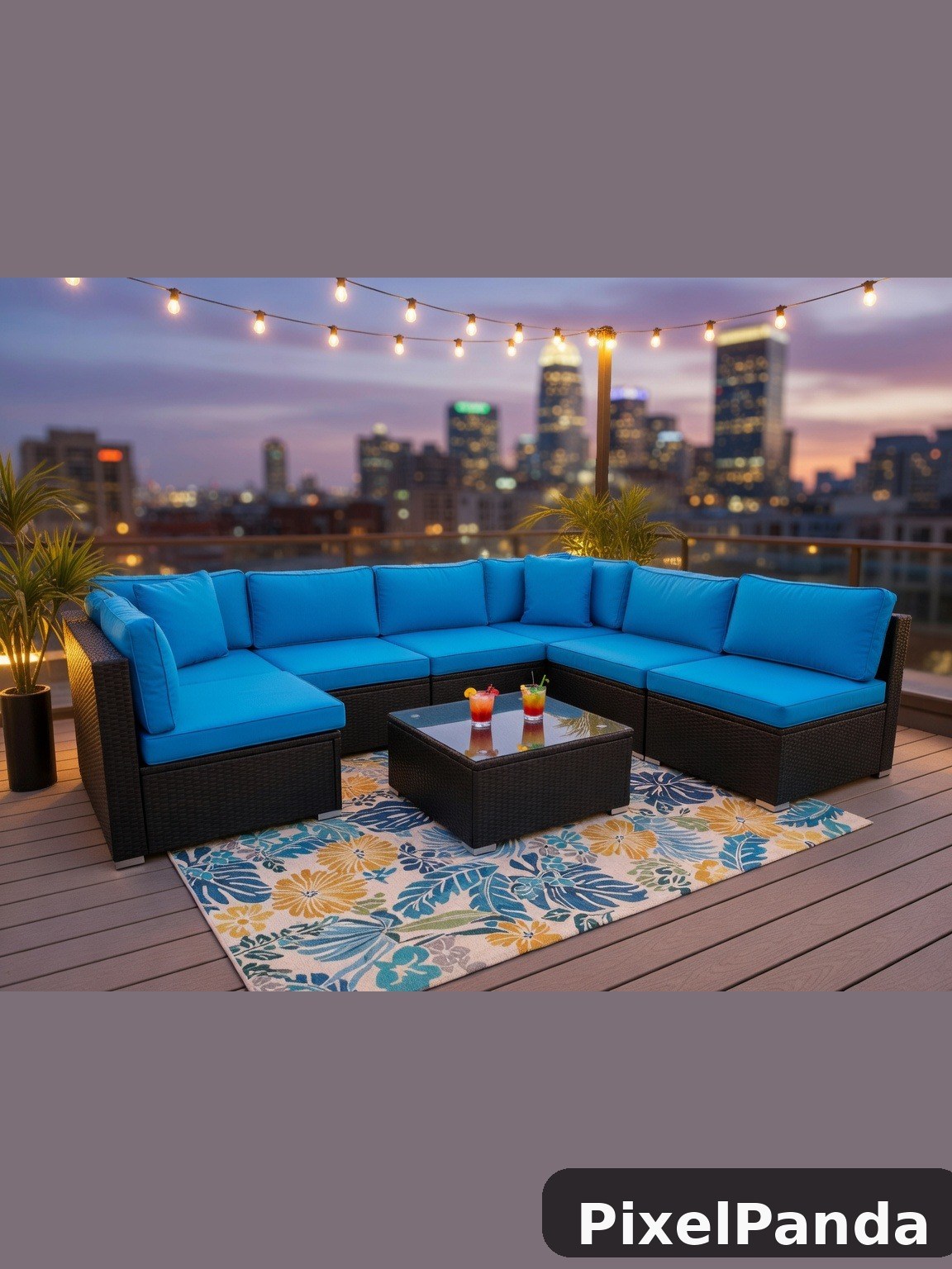 Urban Patio Night — Made with PixelPanda