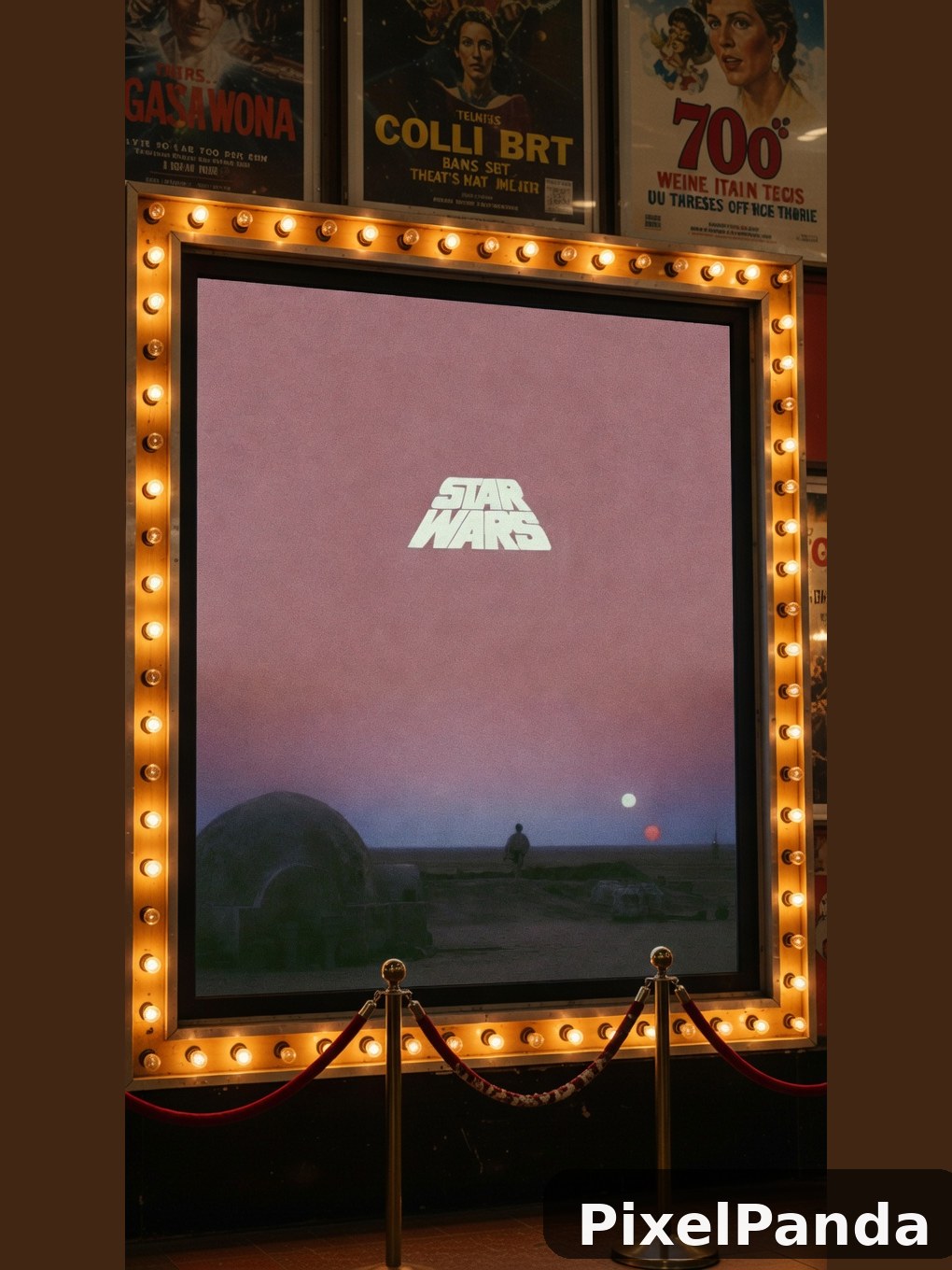 Retro Theater Marquee — Made with PixelPanda