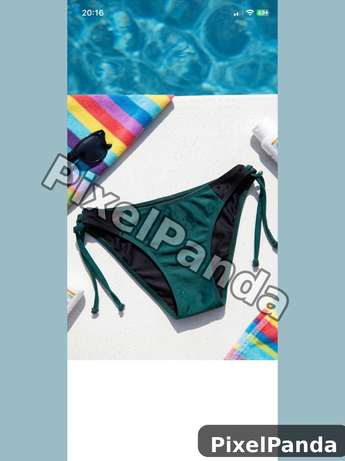 Poolside Flat Lay — Made with PixelPanda