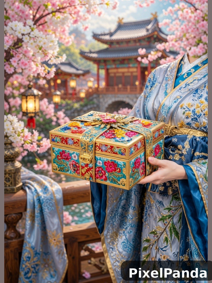 Cherry Blossom Promenade — Made with PixelPanda