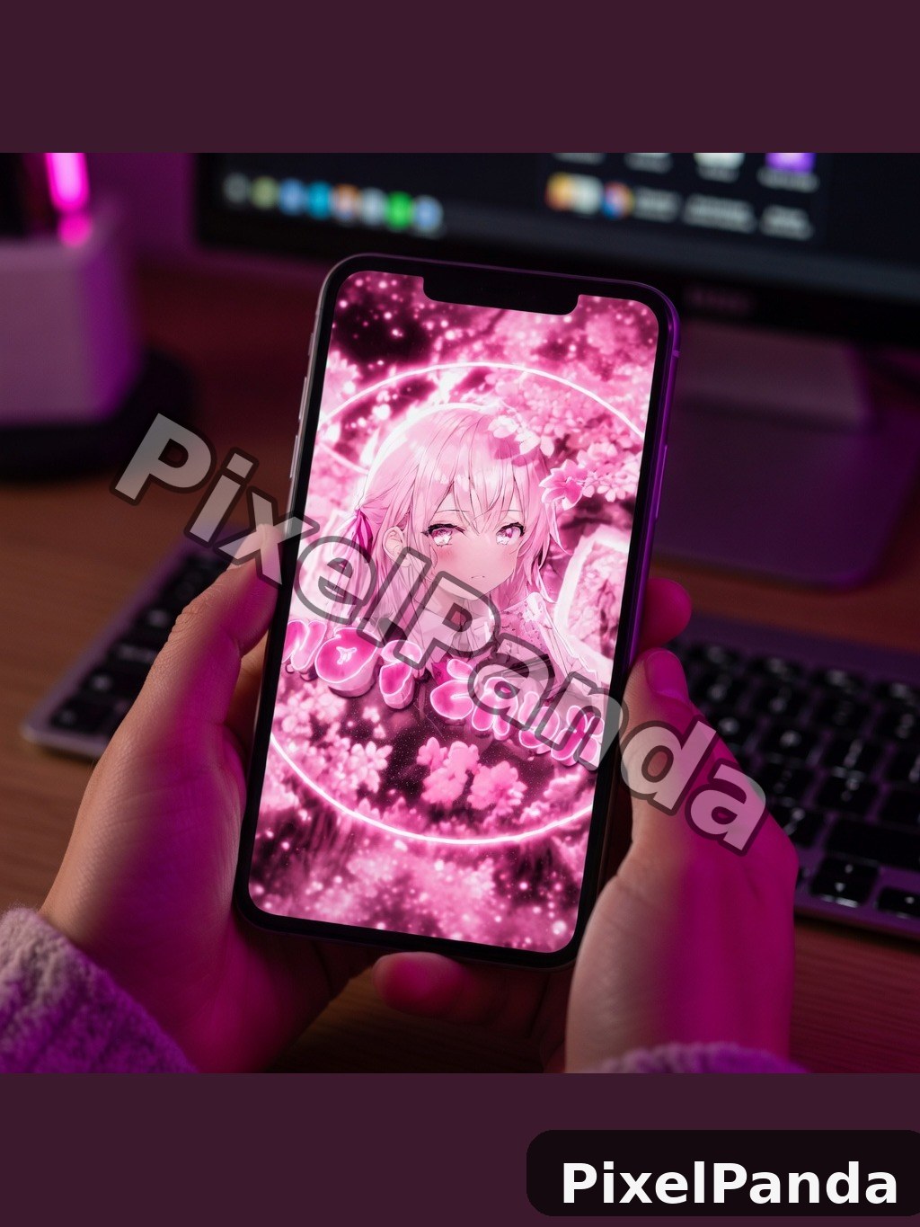Phone Screen Glow — Made with PixelPanda