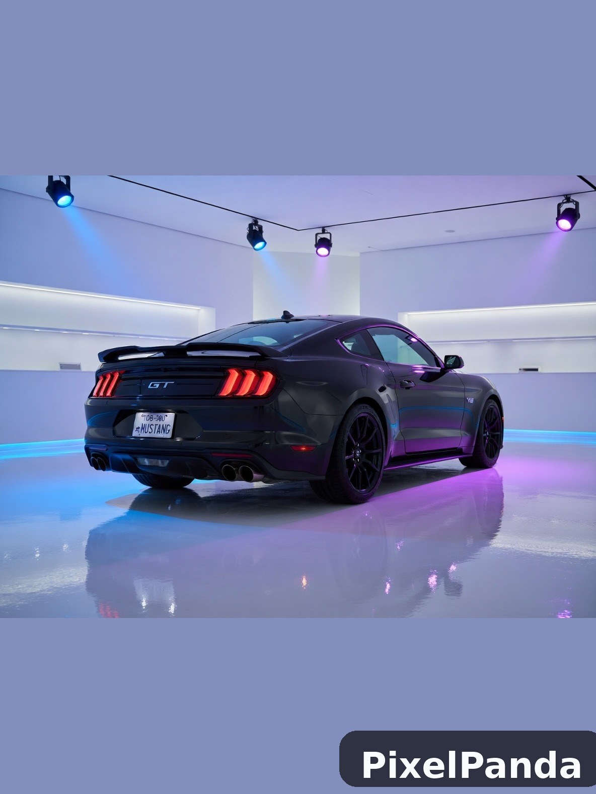 Neon Showroom — Made with PixelPanda
