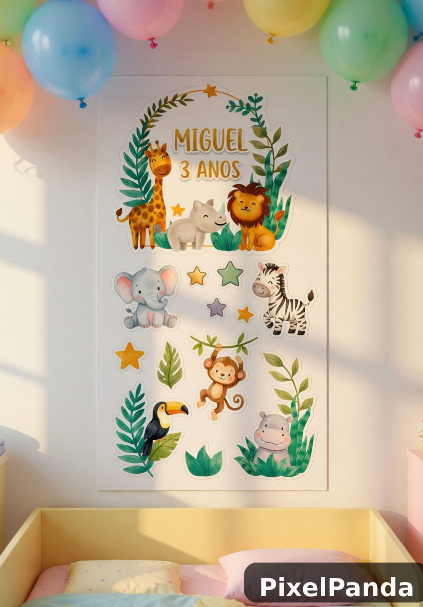 Birthday Party Wall — Made with PixelPanda