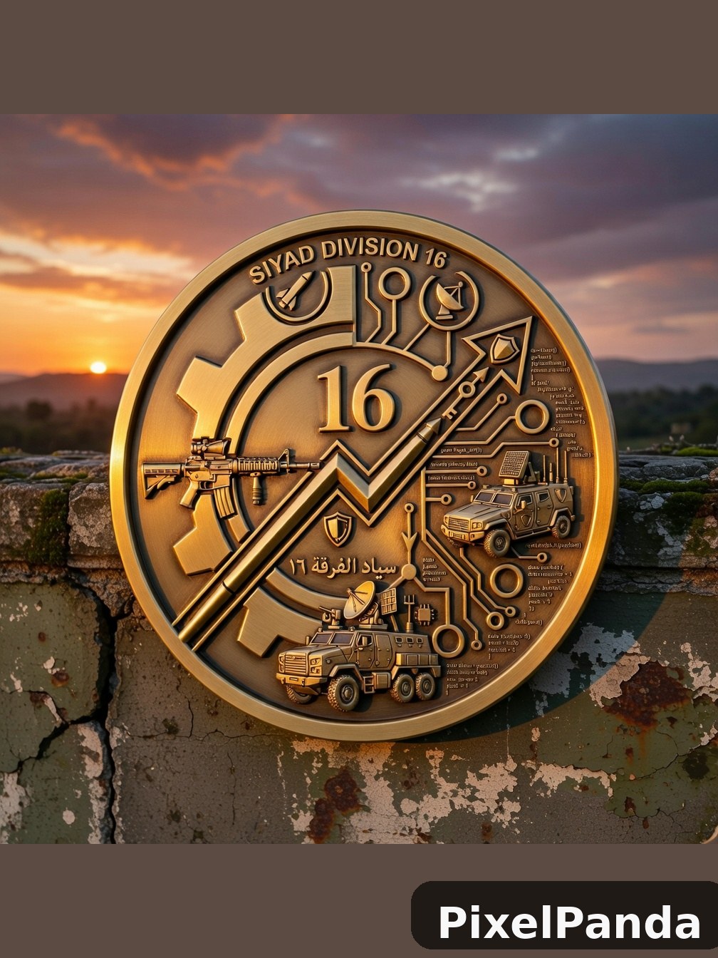 Golden Hour Monument — Made with PixelPanda