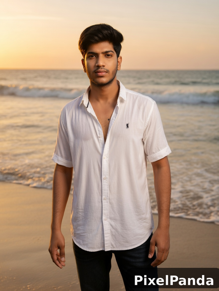 Beachside Sunset — Made with PixelPanda