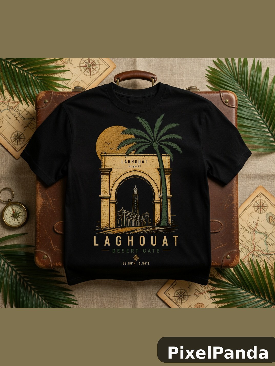 Vintage Travel Vignette — Made with PixelPanda