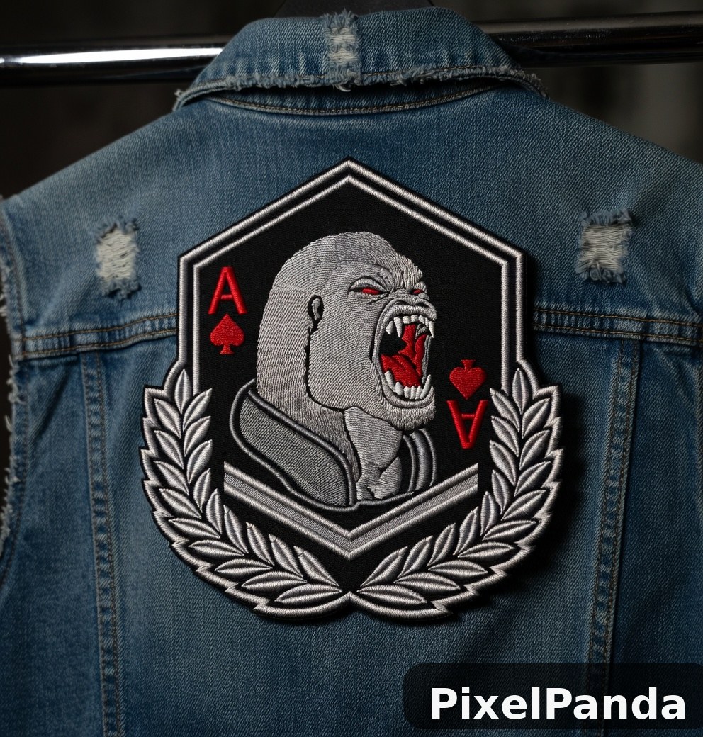 Denim Vest Display — Made with PixelPanda