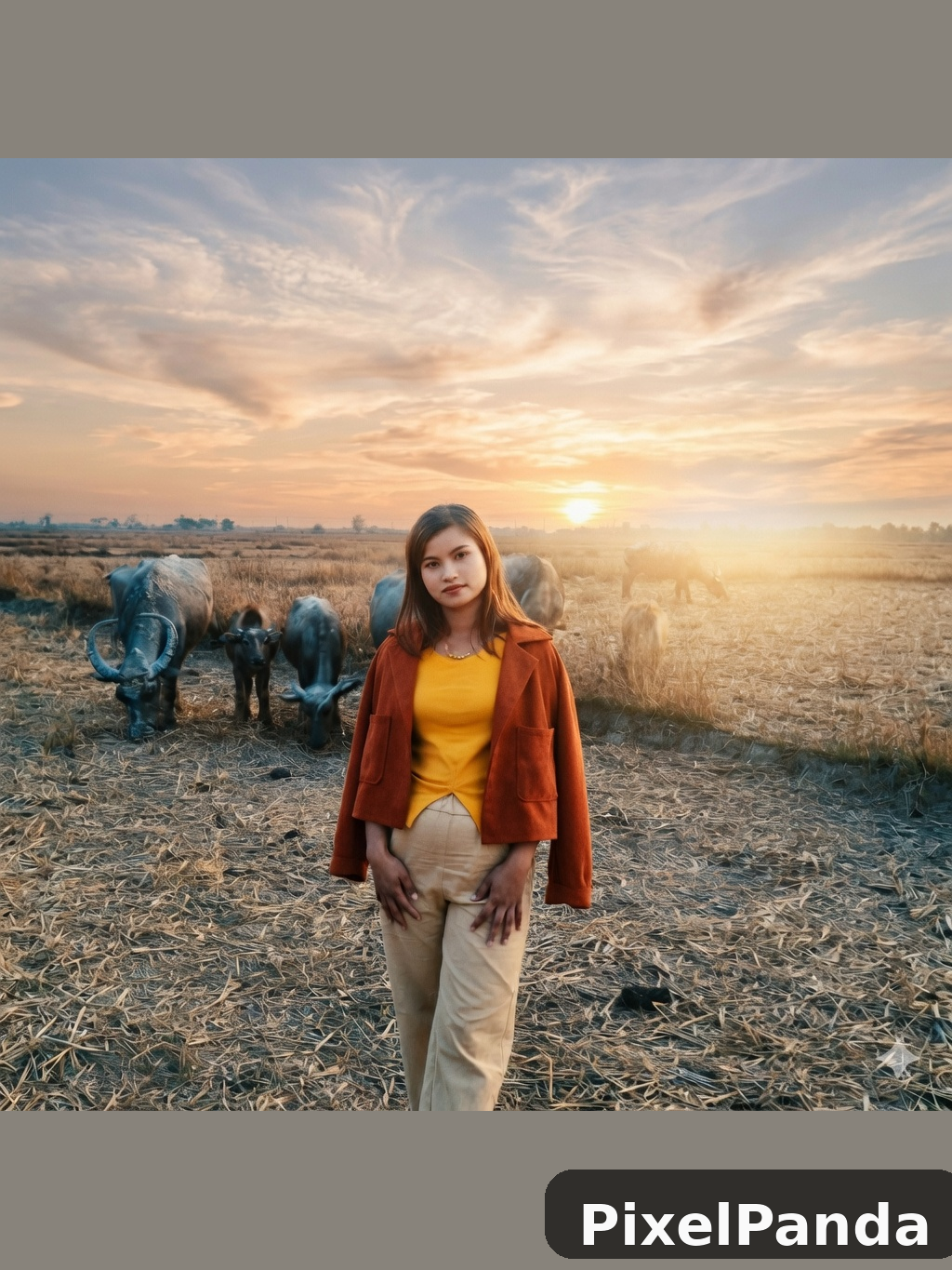 Golden Hour Portrait — Made with PixelPanda