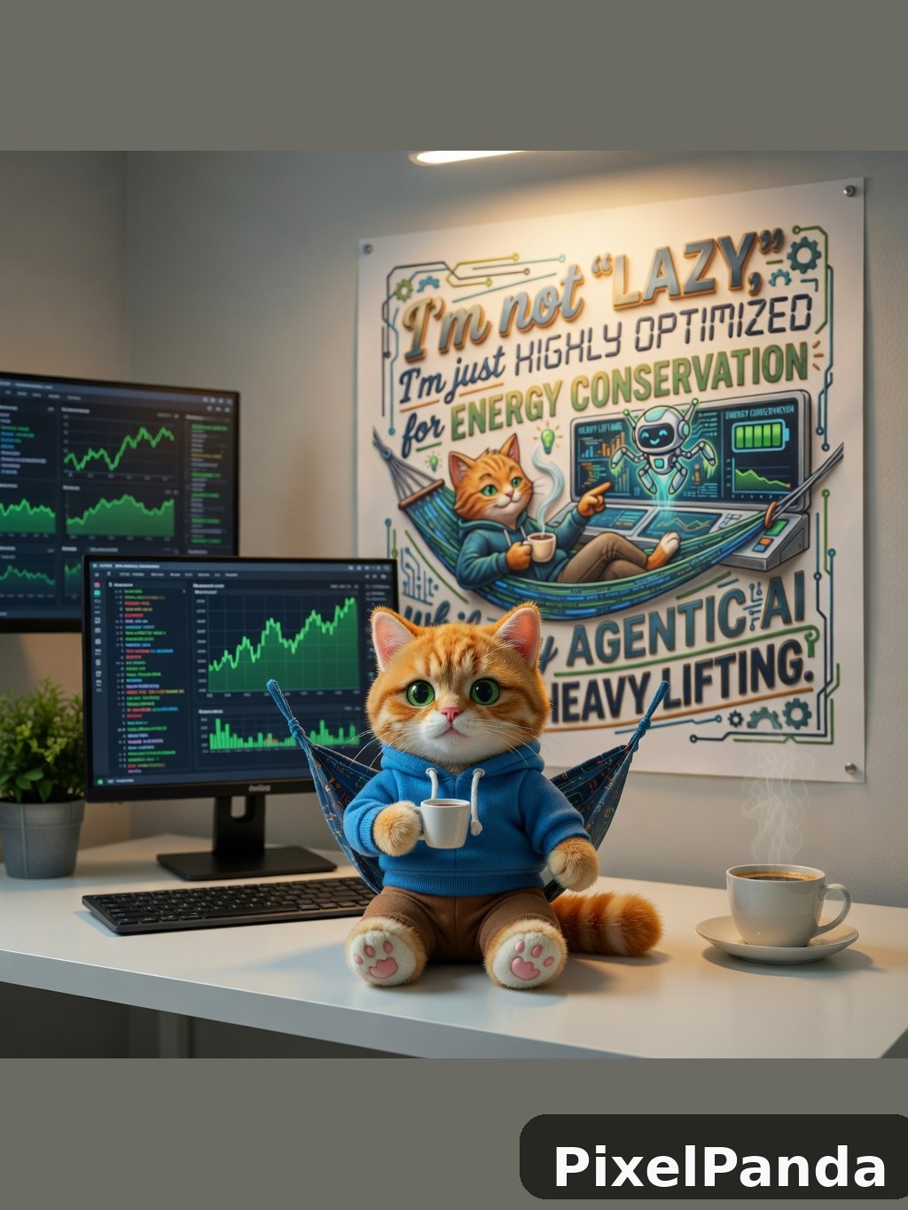 Office Workspace — Made with PixelPanda