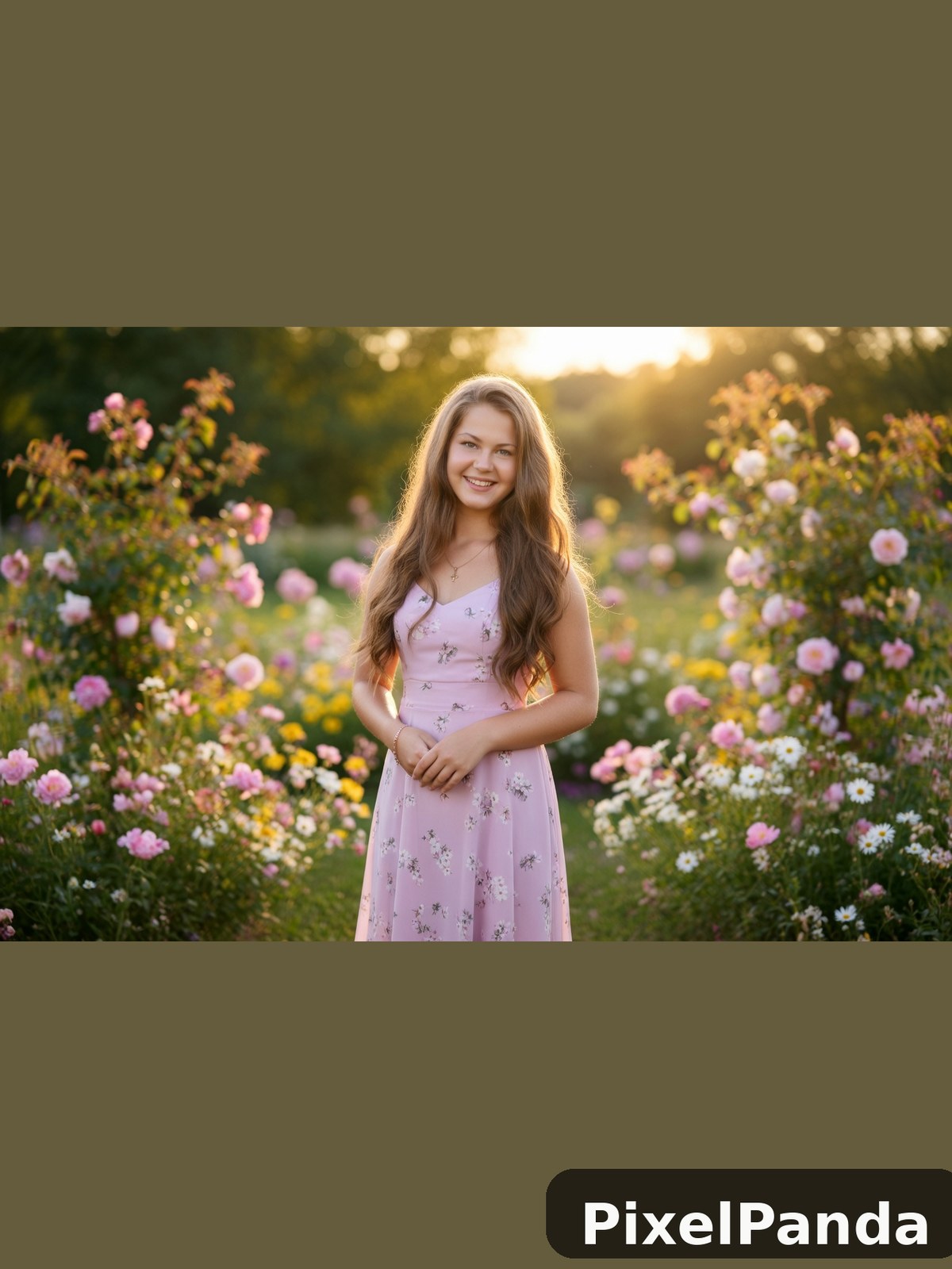 Golden Hour Garden — Made with PixelPanda
