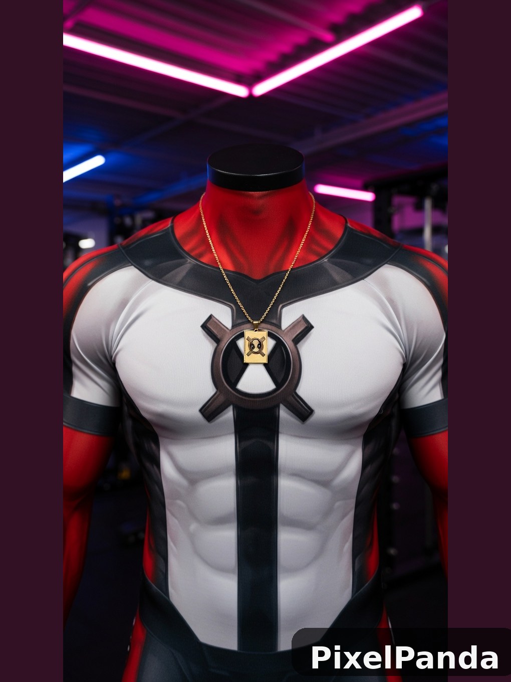 Neon Gym Hero — Made with PixelPanda