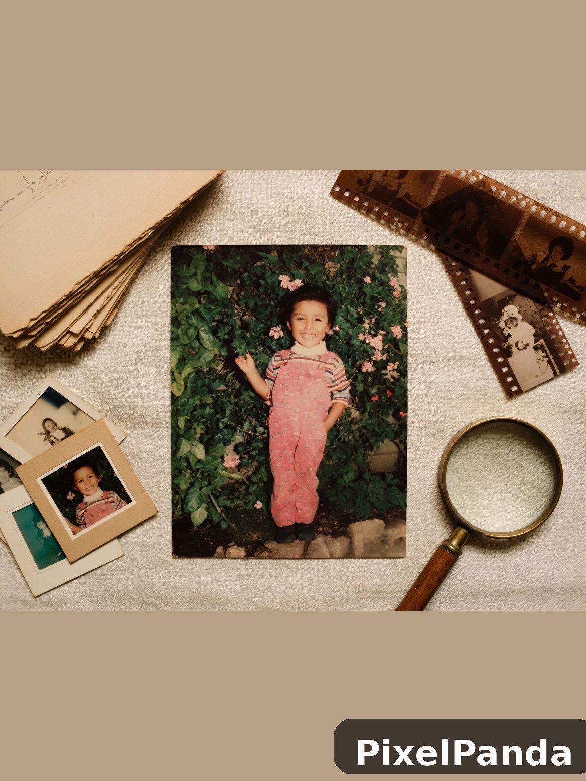 Family Archive Flat Lay — Made with PixelPanda