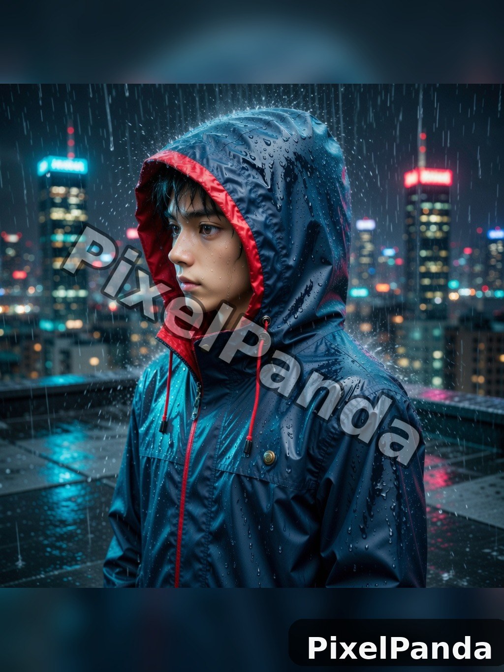 Rainy Rooftop — Made with PixelPanda