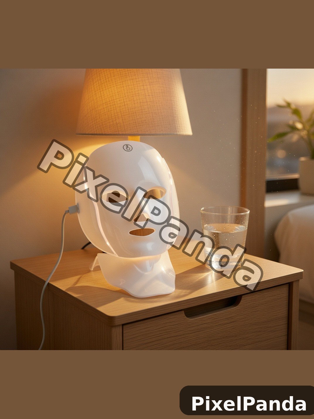 Modern Bedroom Evening — Made with PixelPanda