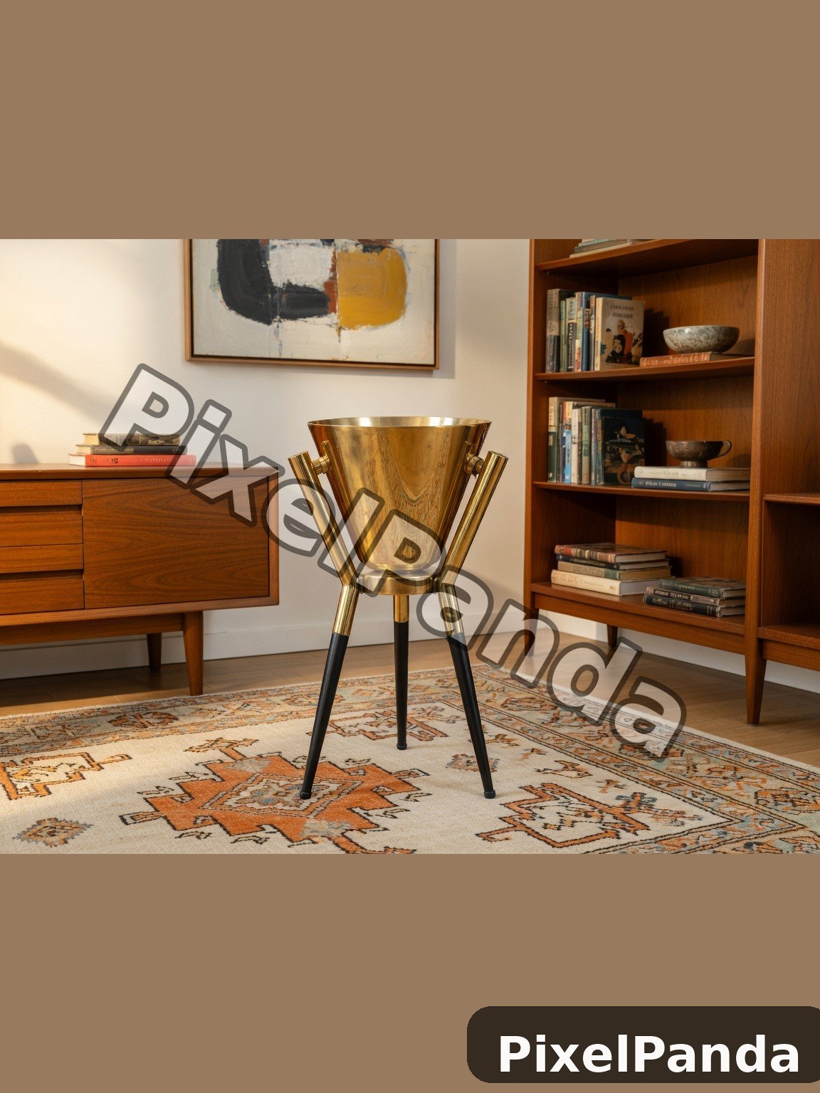 Mid-Century Living Room — Made with PixelPanda