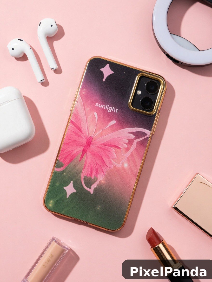 Social Media Flat Lay — Made with PixelPanda