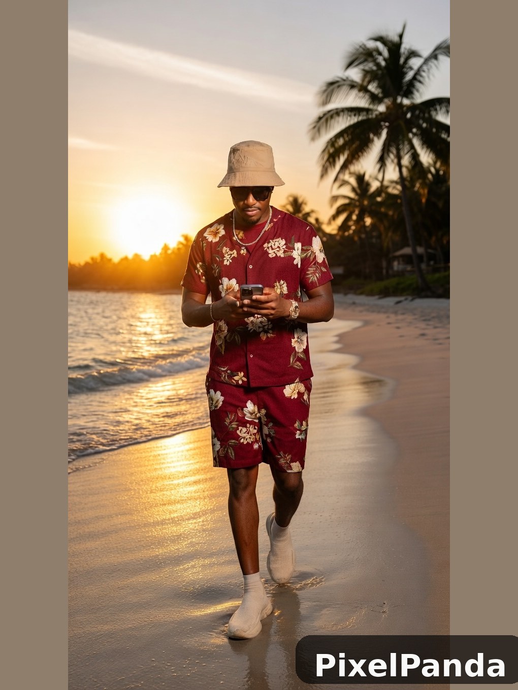Beach Sunset Walk — Made with PixelPanda