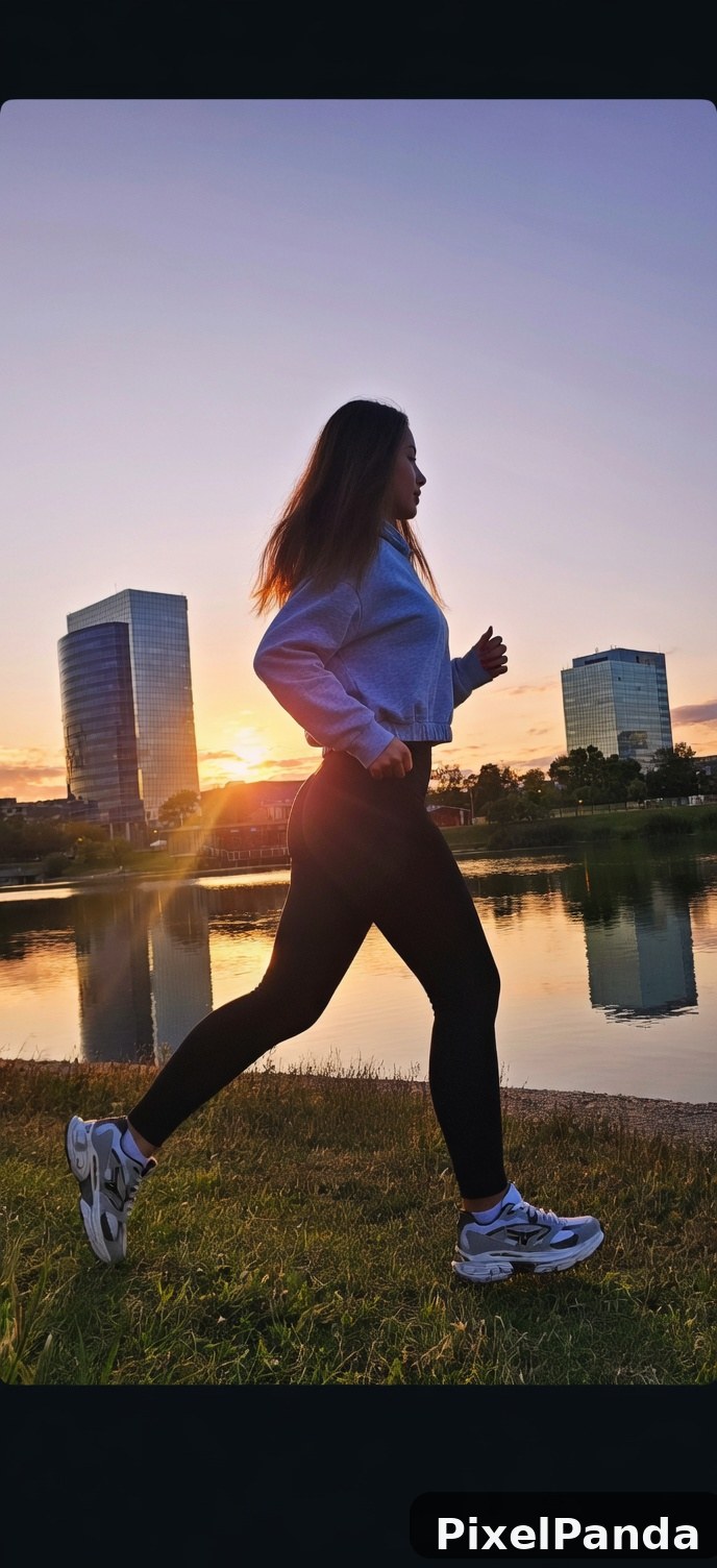 Golden Hour Run — Made with PixelPanda
