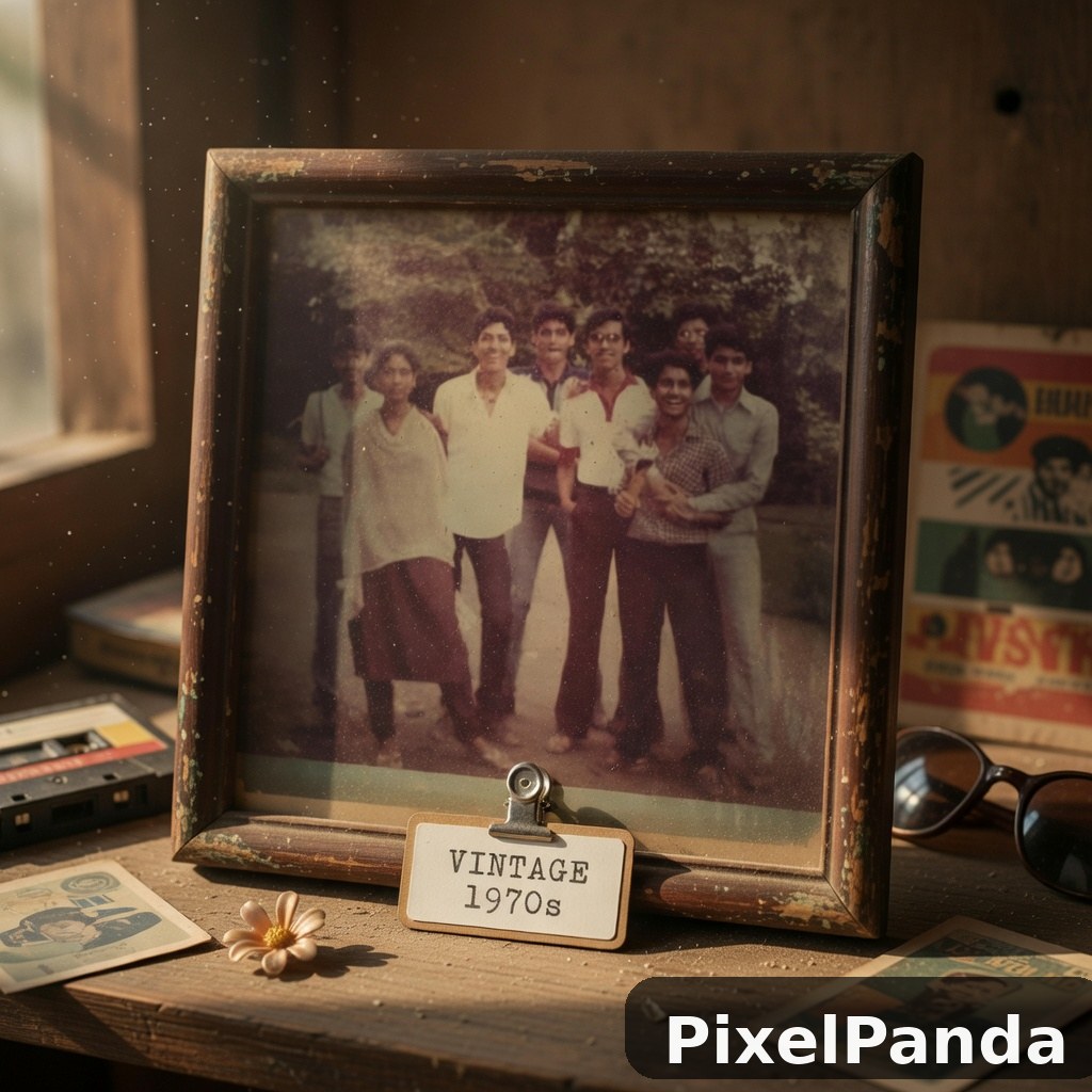 Faded Polaroid Frame — Made with PixelPanda