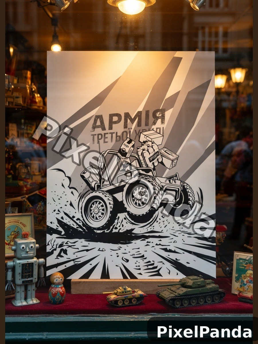 Vintage Shop Window — Made with PixelPanda