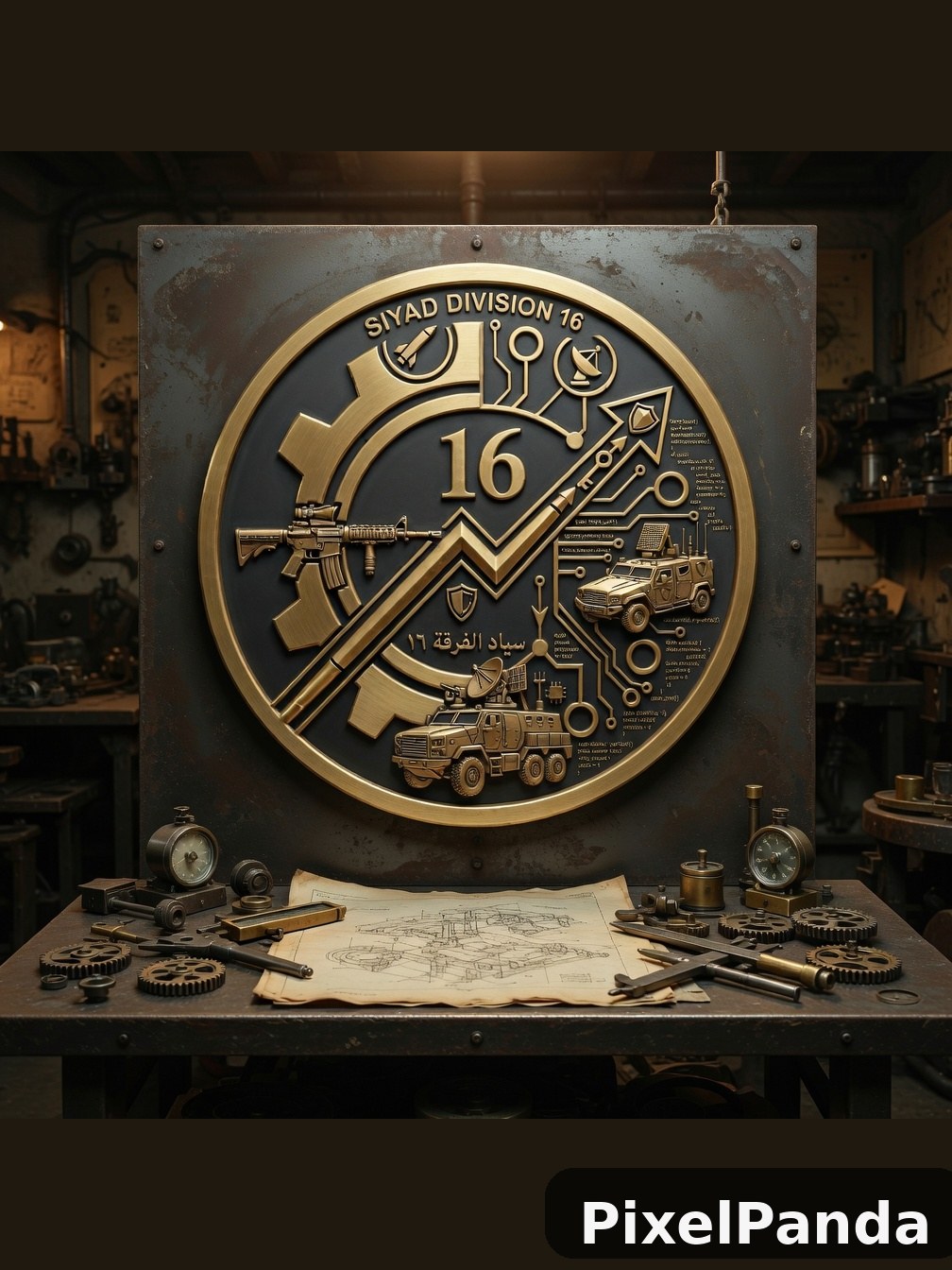 Steampunk Workspace — Made with PixelPanda