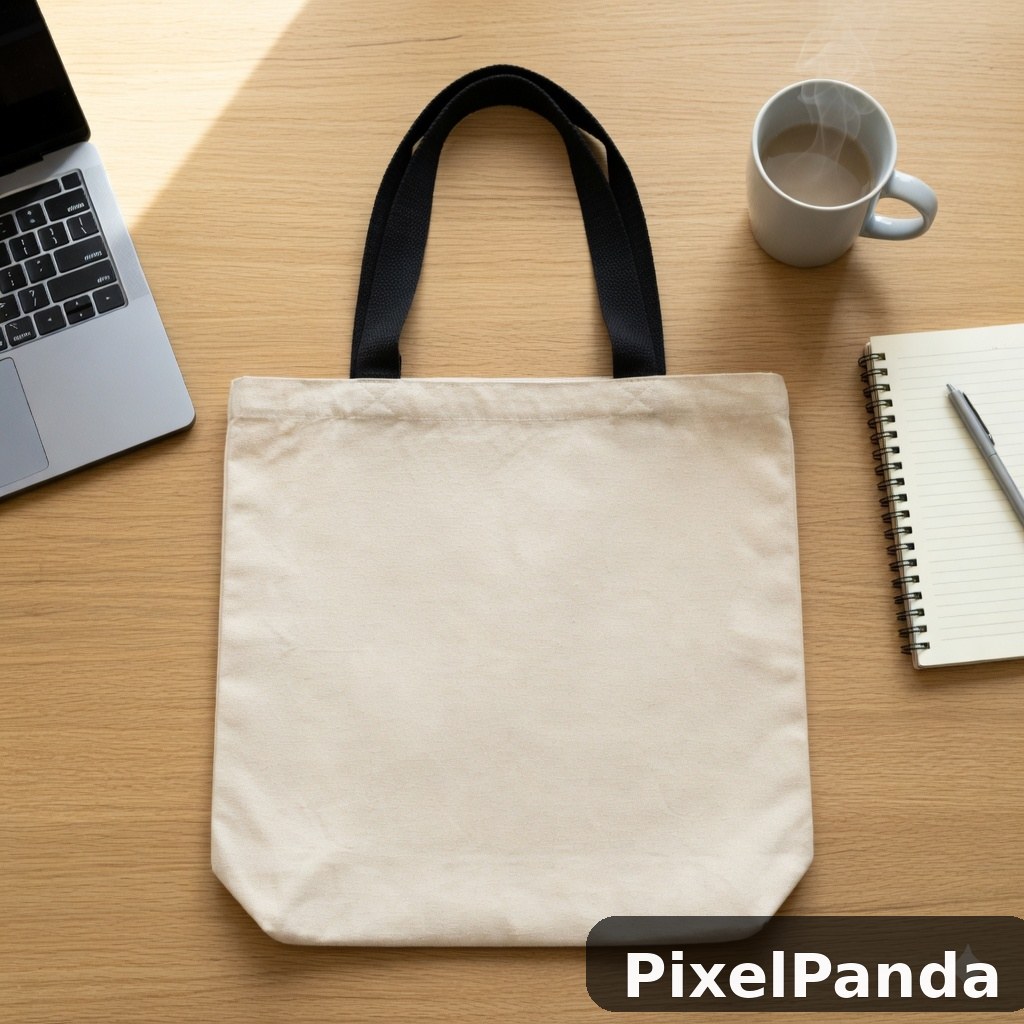 Minimalist Desk Flat Lay — Made with PixelPanda