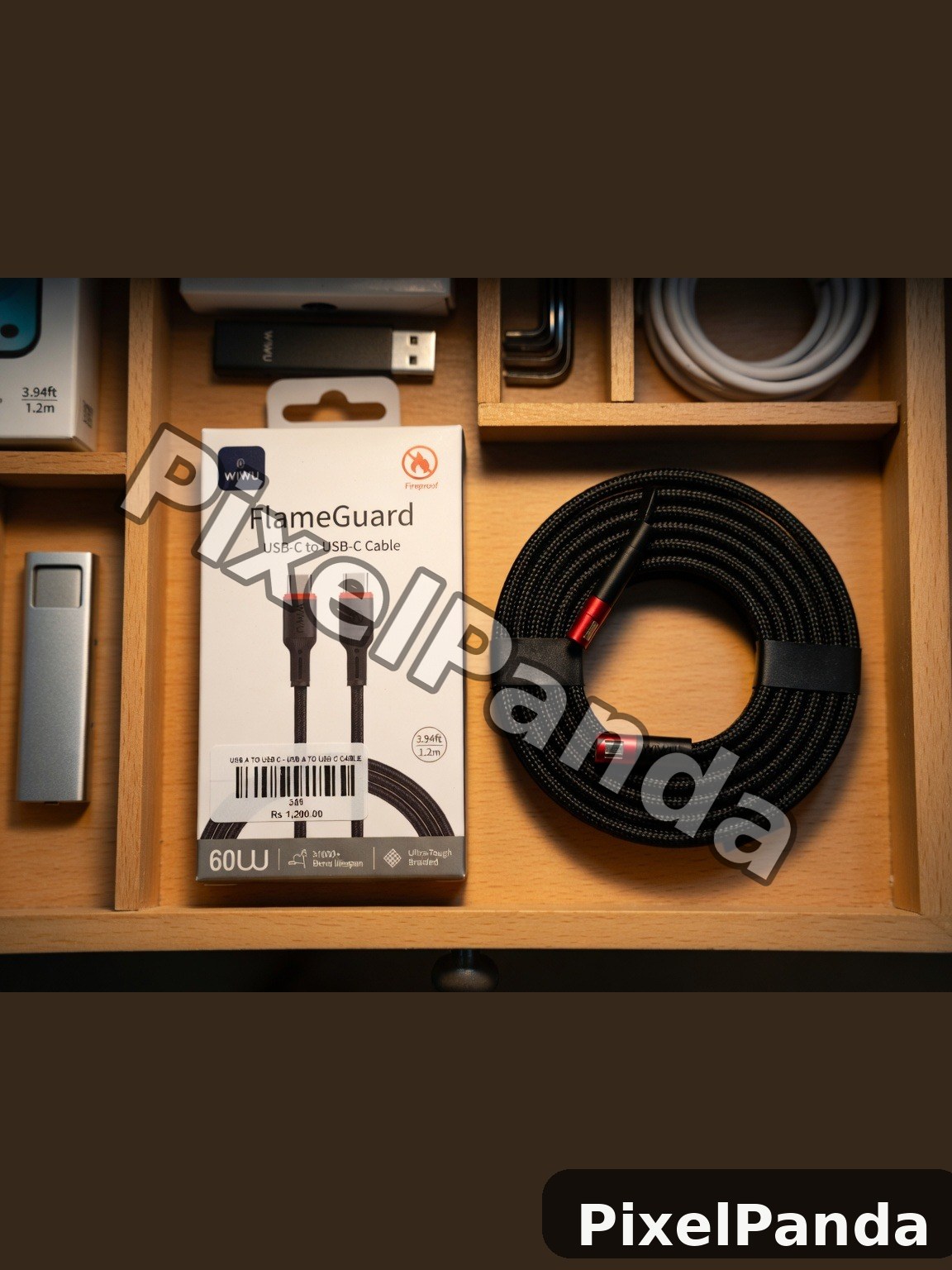 Cable Management Close-up — Made with PixelPanda