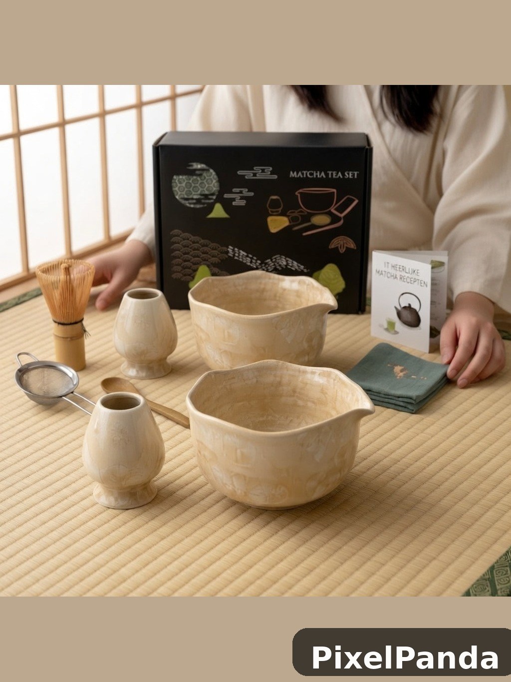 Serene Tea Ritual — Made with PixelPanda