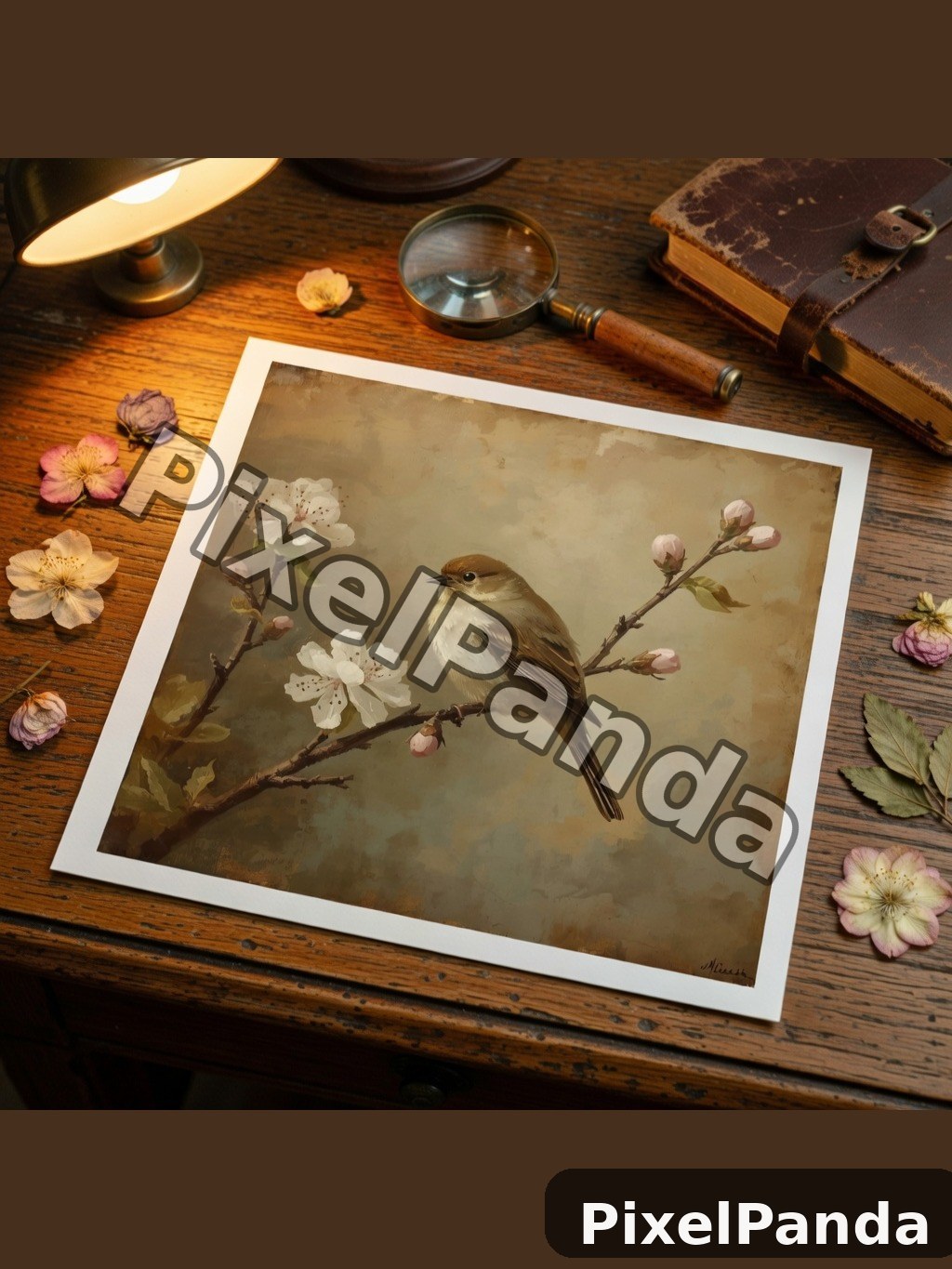 Study Desk Detail — Made with PixelPanda
