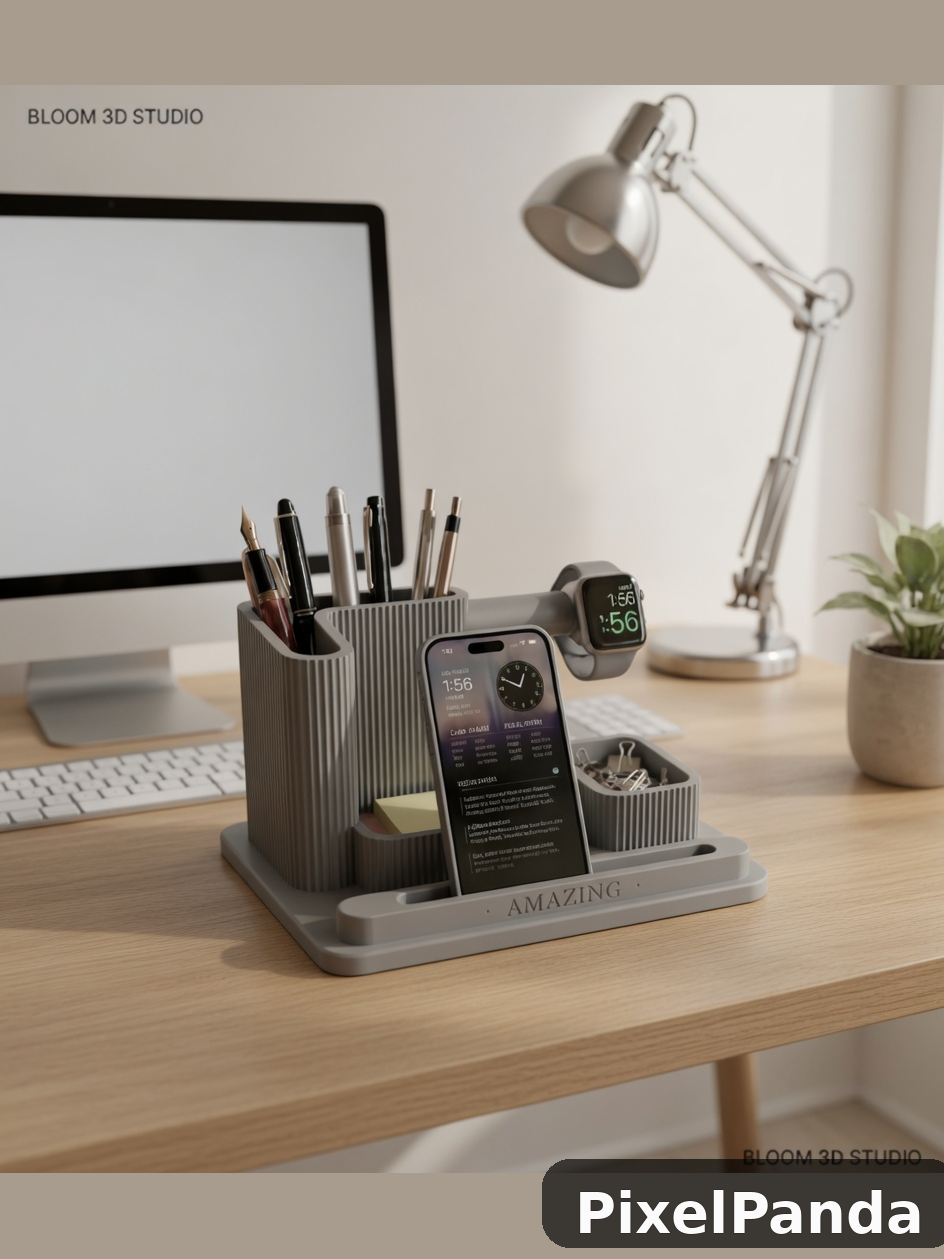Modern Home Office — Made with PixelPanda