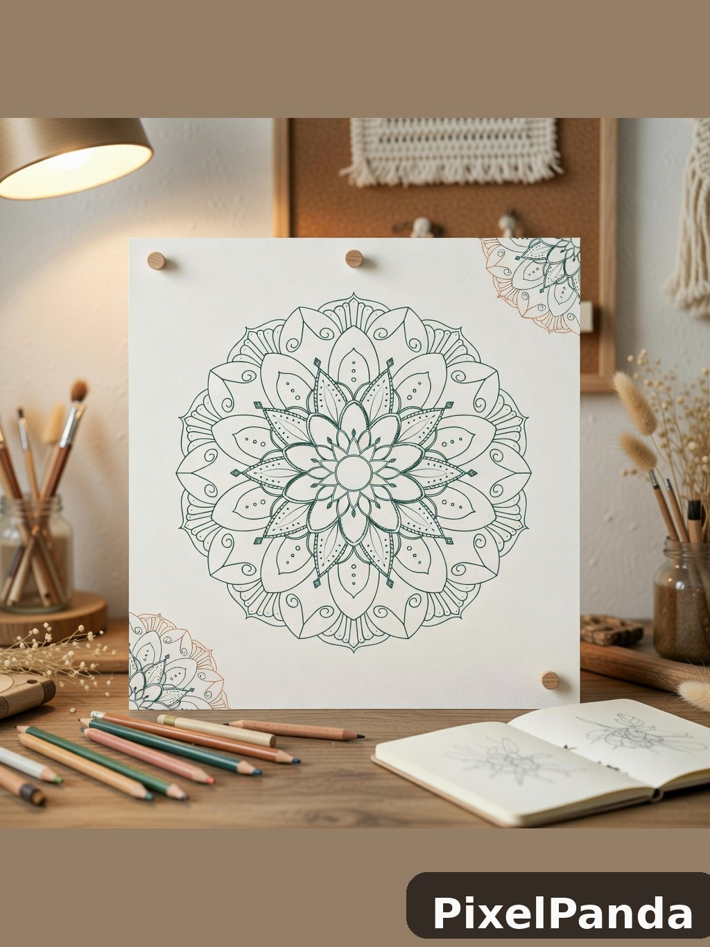 Artistic Workspace — Made with PixelPanda