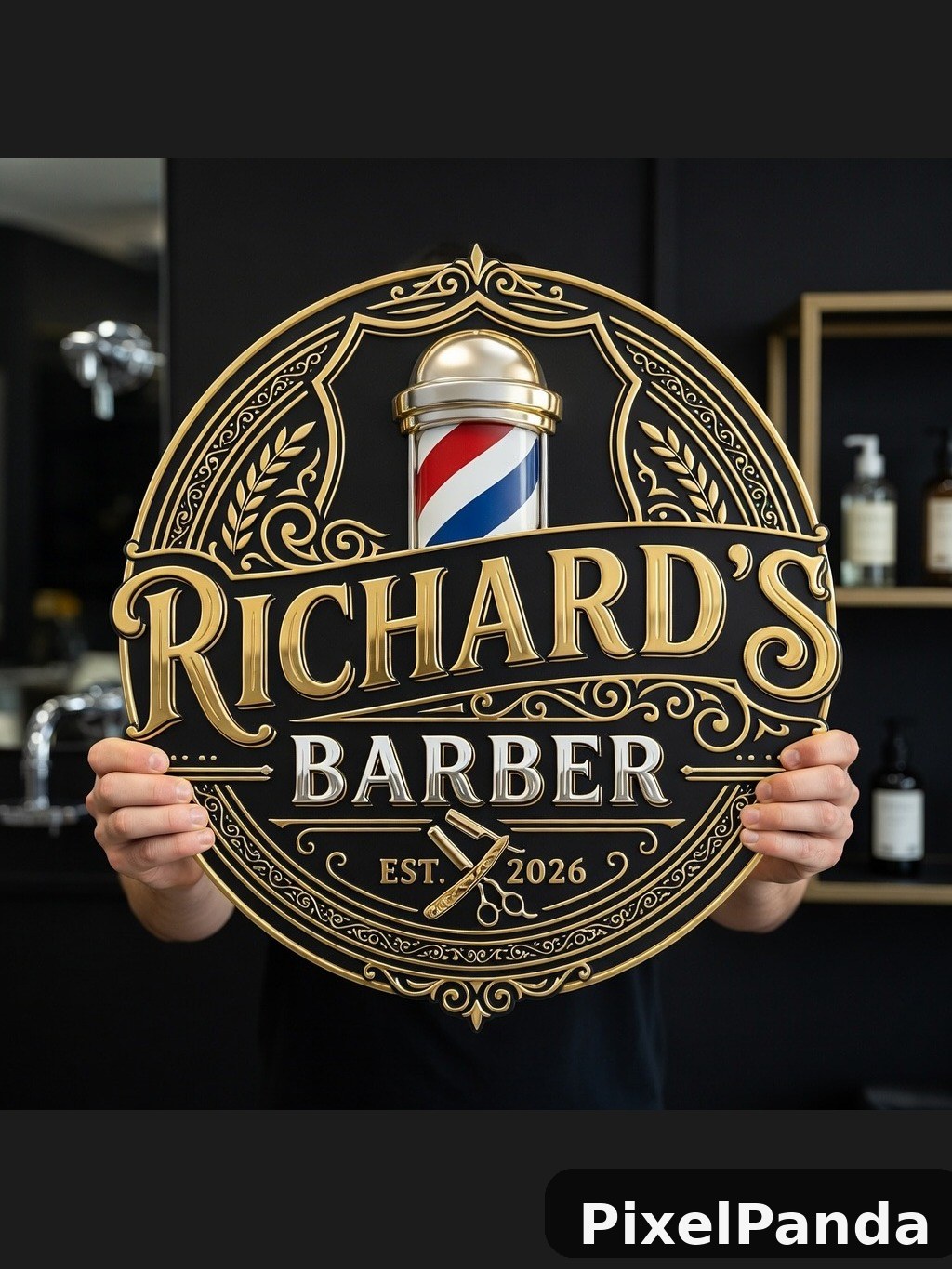 Modern Barber Studio — Made with PixelPanda