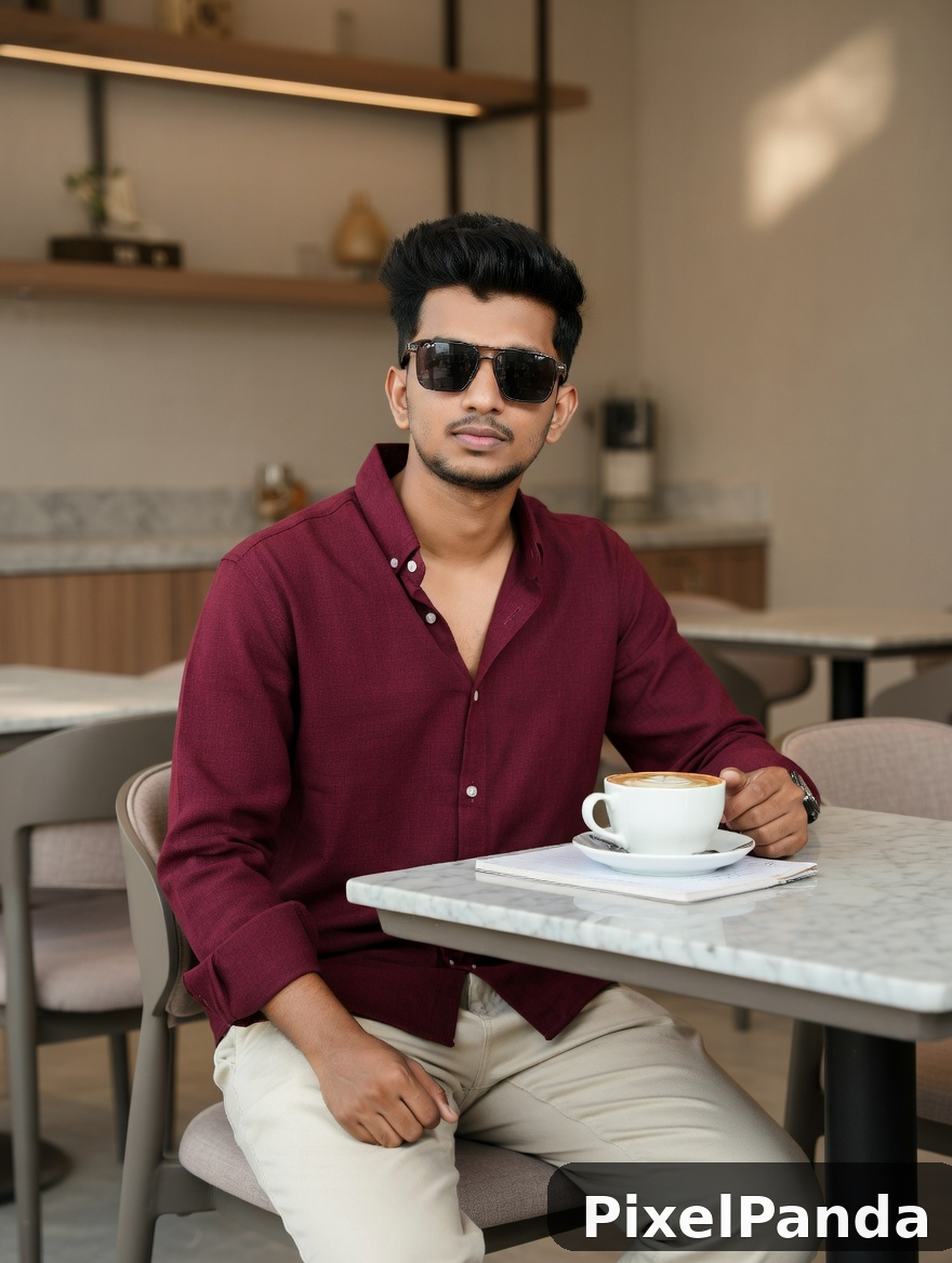 Coffee Shop Casual — Made with PixelPanda