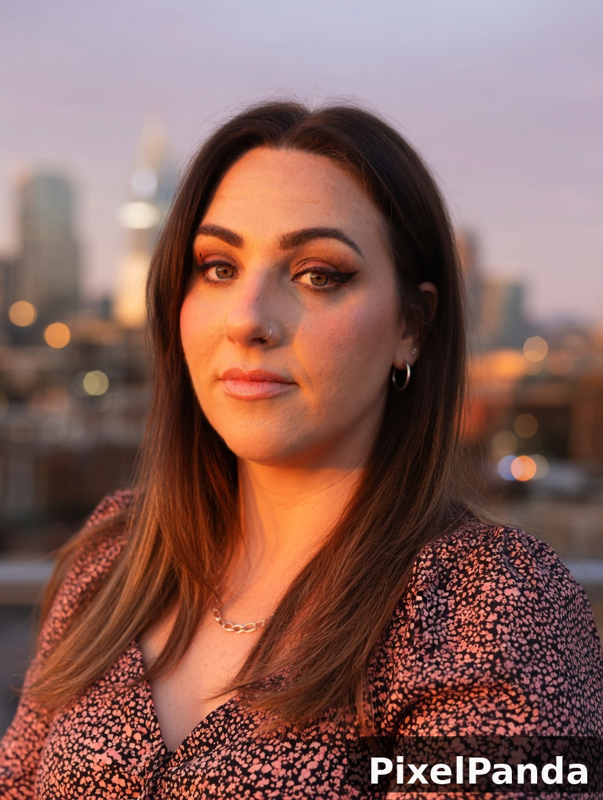 Golden Hour Portrait — Made with PixelPanda