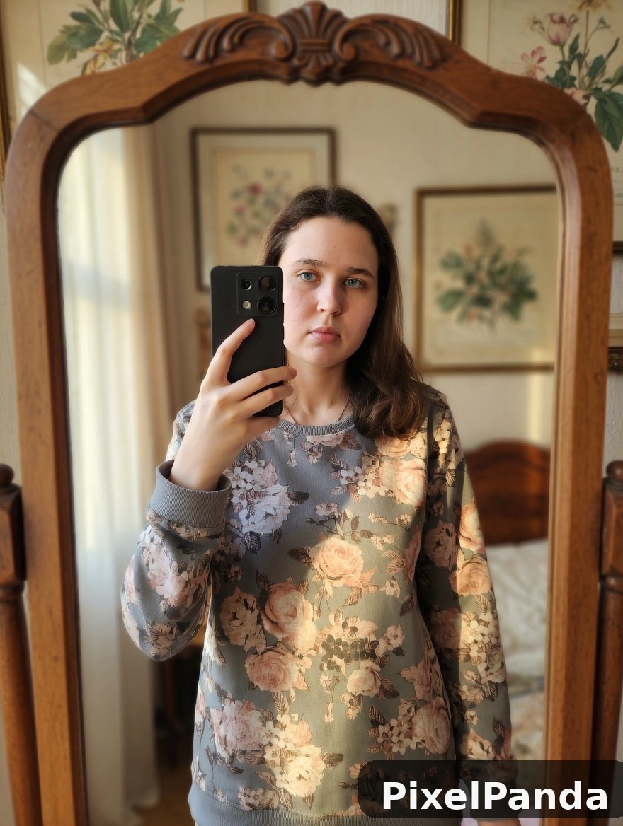 Bedroom Mirror Moment — Made with PixelPanda