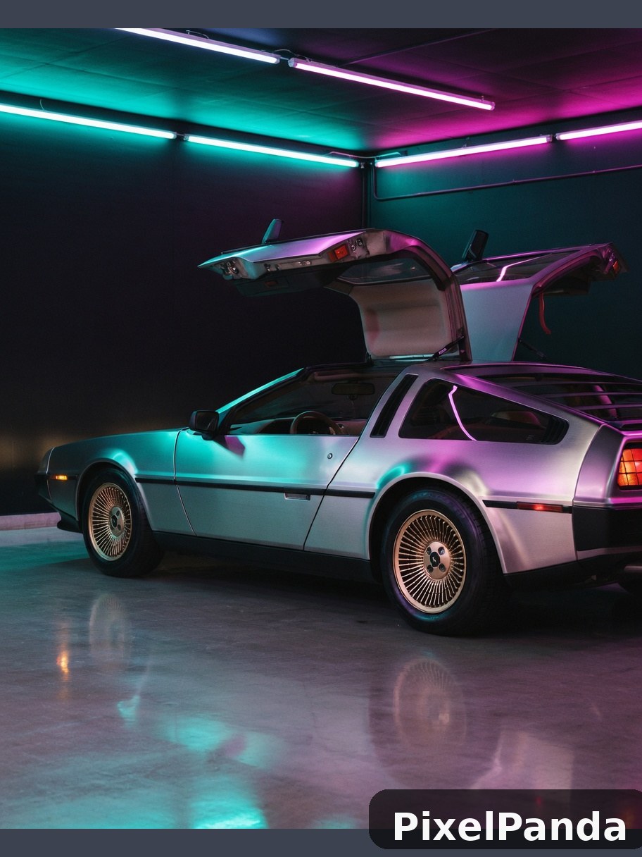 Neon Showroom — Made with PixelPanda