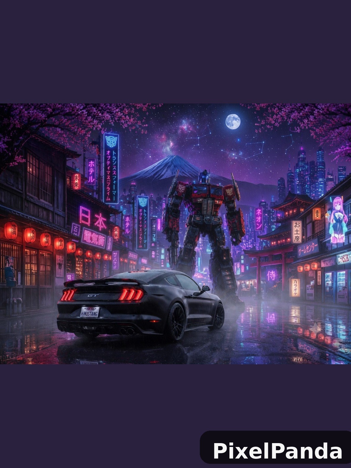Midnight Rain Street — Made with PixelPanda