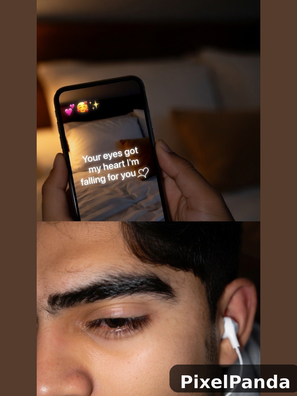 Nighttime Texting Moment — Made with PixelPanda