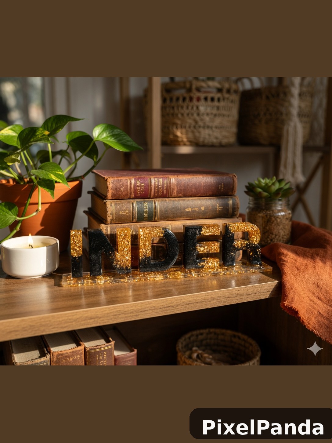 Bookshelf Vignette — Made with PixelPanda