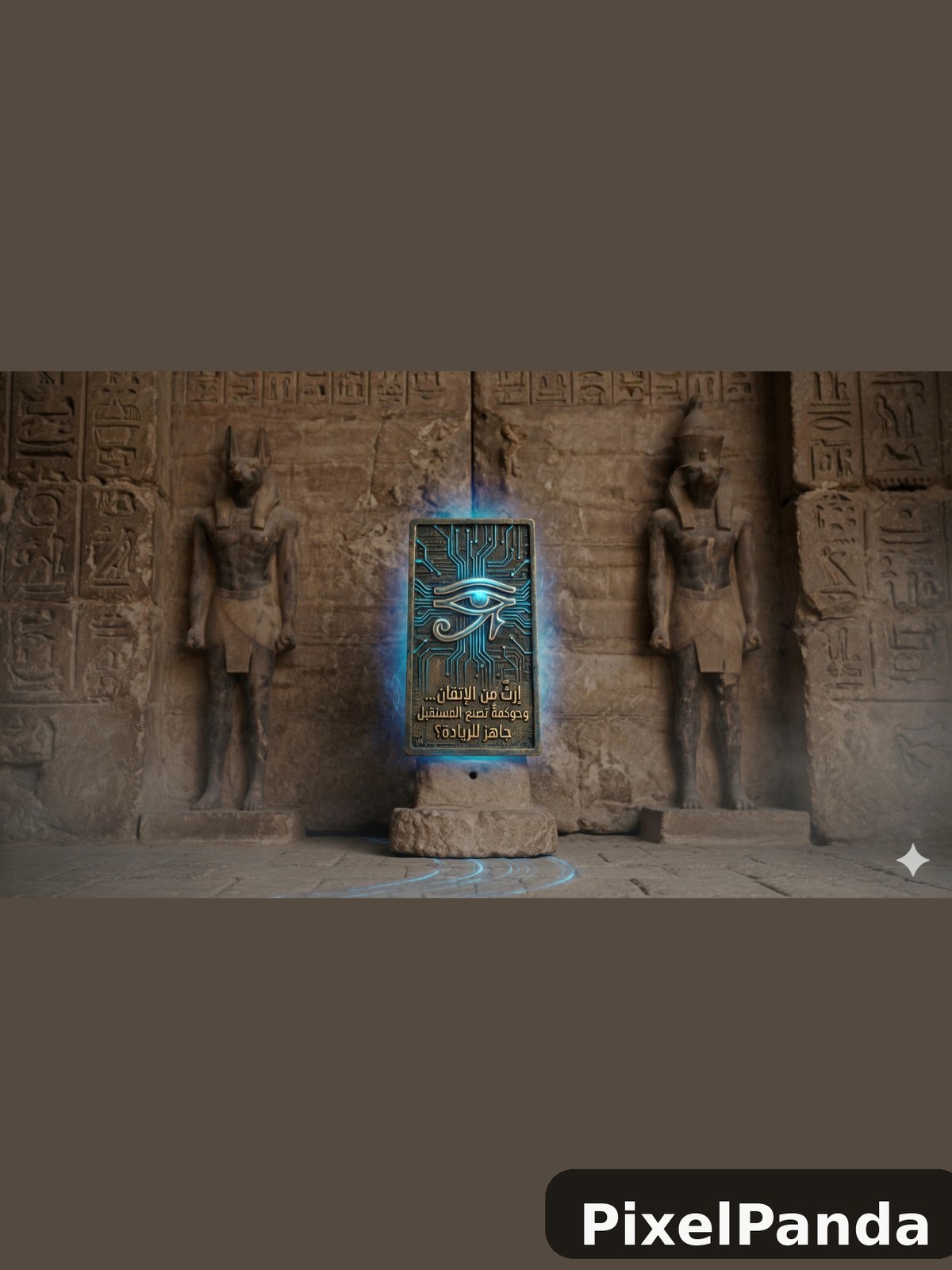 Neon Temple Entrance — Made with PixelPanda
