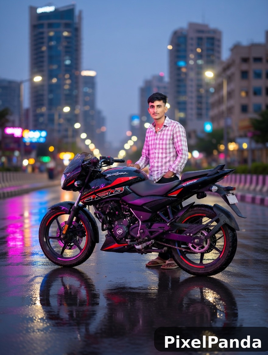 Nighttime City Rider — Made with PixelPanda