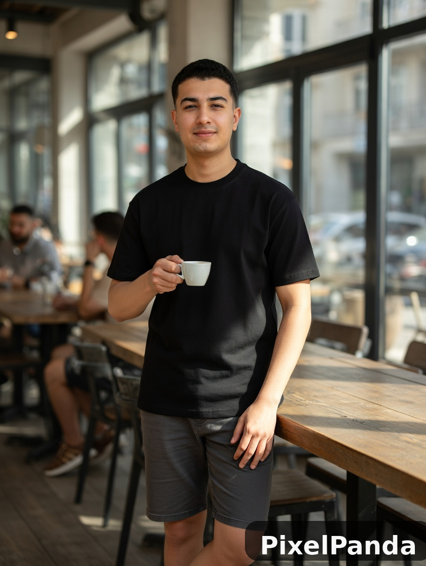 Casual Coffee Moment — Made with PixelPanda